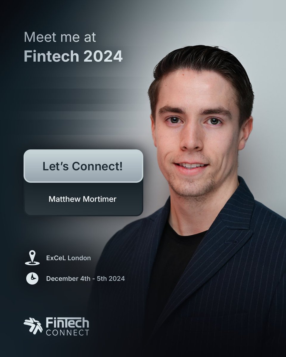 I will be attending FinTech Connect next week in London. 📍

If you are also attending, be sure to contact me and we can arrange a meeting.👋