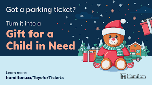Toys For Tickets in partnership with <a href="/unitedwayhh/">United Way Halton & Hamilton</a> runs from Dec 2-6. A new pilot program allows fines to be paid by donating a new unwrapped toy to children in need.  Toys must be equal or greater value than the fine. #HamOnt hamilton.ca/home-neighbour… 🎁🧸🎄 instagram.com/cityofhamilton…