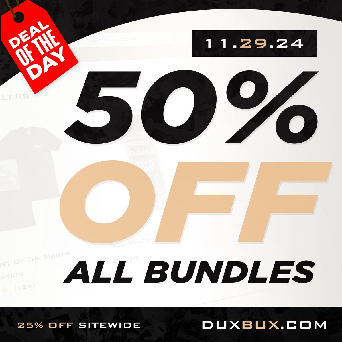 Black Friday is HERE! 50% OFF ALL BUNDLES TODAY ONLY! duxbux.com/collections/bu…