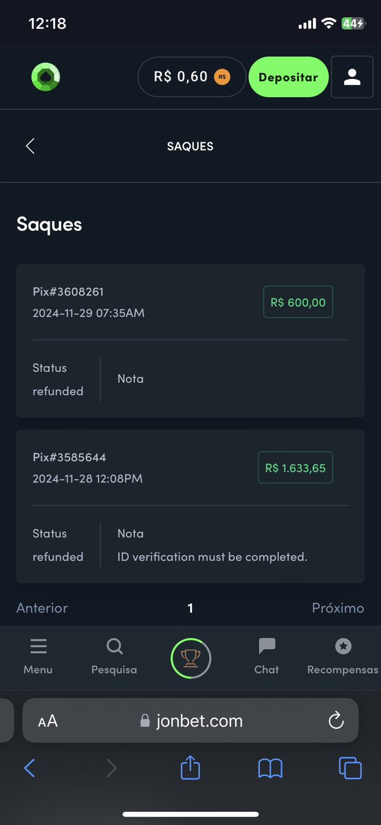 Pereirath02's tweet photo. Disseram que apostei de forma inválida, sendo que, usei apenas o dinheiro do bônus para cassino! Fiz também uma aposta com dinheiro real, 100$ pra voltar 170$ e sumiram com meu lucro!
Verdadeiros irresponsáveis! https://t.co/jHgHP35gEn