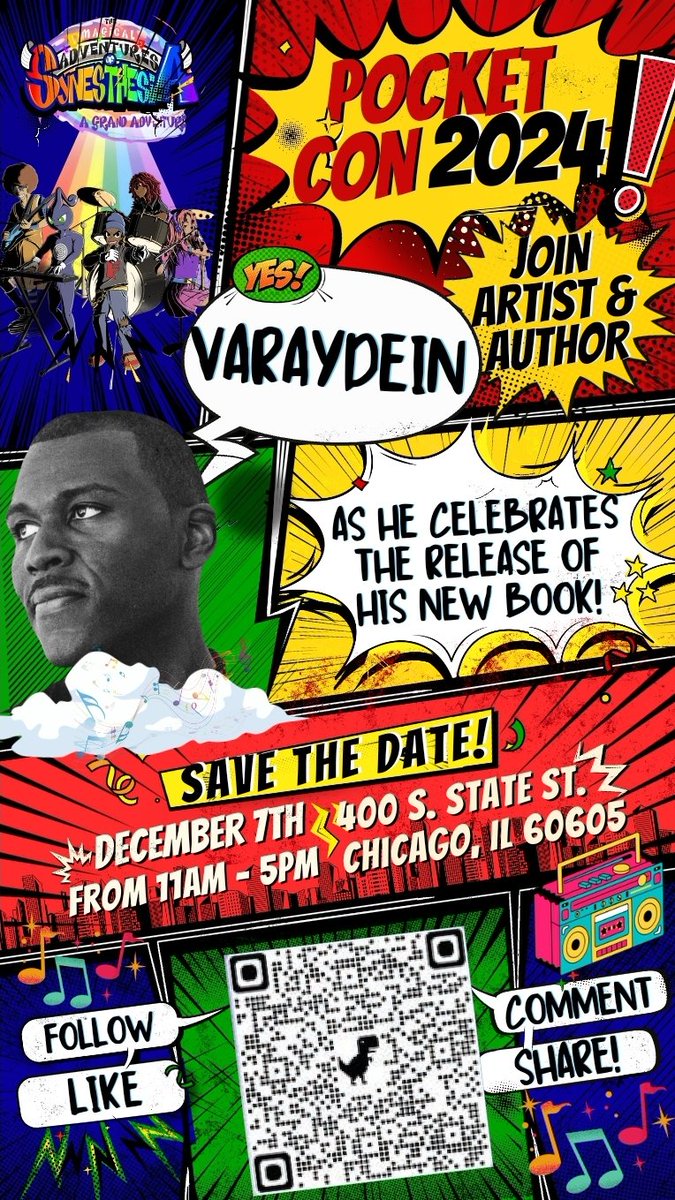 TheMagicalAdven's tweet photo. On December 7th, I'll be at Pocket Con to promote the upcoming release of my new manga, The Magical Adventures of Synesthesia - A Grand Adventure (Volume 1). I have copies of my manga, so make sure you join on the advenutre and stop by.
This is an all ages event!!
#pocketcon https://t.co/cIiz4a8SXO