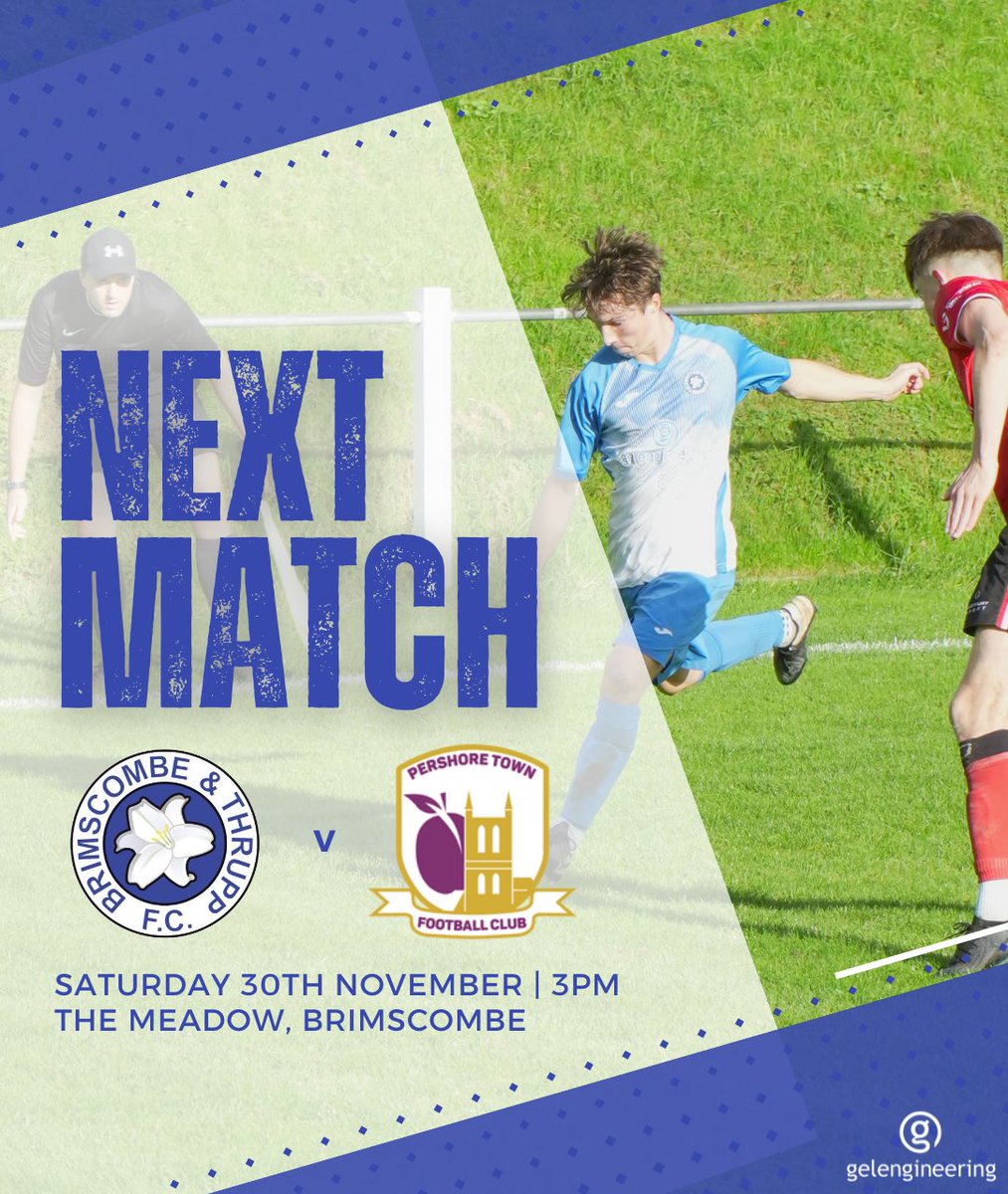 Brimscombe & Thrupp FC (@btfcthemeadow) on Twitter photo It’s finally the weekend and we take on <a href="/PTFC88/">Pershore Town FC</a> down at the Meadow tomorrow 🔵⚪️ It’s finally the weekend and we take on <a href="/PTFC88/">Pershore Town FC</a> down at the Meadow tomorrow 🔵⚪️