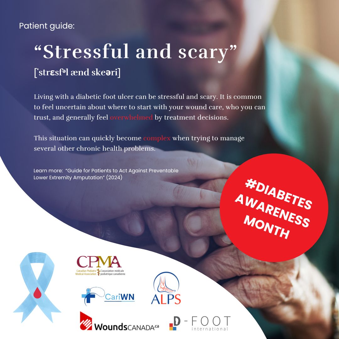 Caribbean Wounds Network (@caribbeanwounds) on Twitter photo Living with a diabetic foot ulcer can be overwhelming, but support is available. This #DiabetesAwarenessMonth, letās empower patients to Act Against Preventable Amputation. š Learn more: limbpreservationsociety.org/patient-resourā¦
<a href="/ALPSlimb/">ALPS (American Limb Preservation Society)</a> <a href="/PodiatryCanada/">PodiatryCanada: Canadian Podiatric Medical Assn</a> <a href="/DFOOTInternati1/">D-FOOT International</a> <a href="/WoundsCanada/">Wounds Canada</a> Living with a diabetic foot ulcer can be overwhelming, but support is available. This #DiabetesAwarenessMonth, letās empower patients to Act Against Preventable Amputation. š Learn more: limbpreservationsociety.org/patient-resourā¦
<a href="/ALPSlimb/">ALPS (American Limb Preservation Society)</a> <a href="/PodiatryCanada/">PodiatryCanada: Canadian Podiatric Medical Assn</a> <a href="/DFOOTInternati1/">D-FOOT International</a> <a href="/WoundsCanada/">Wounds Canada</a>