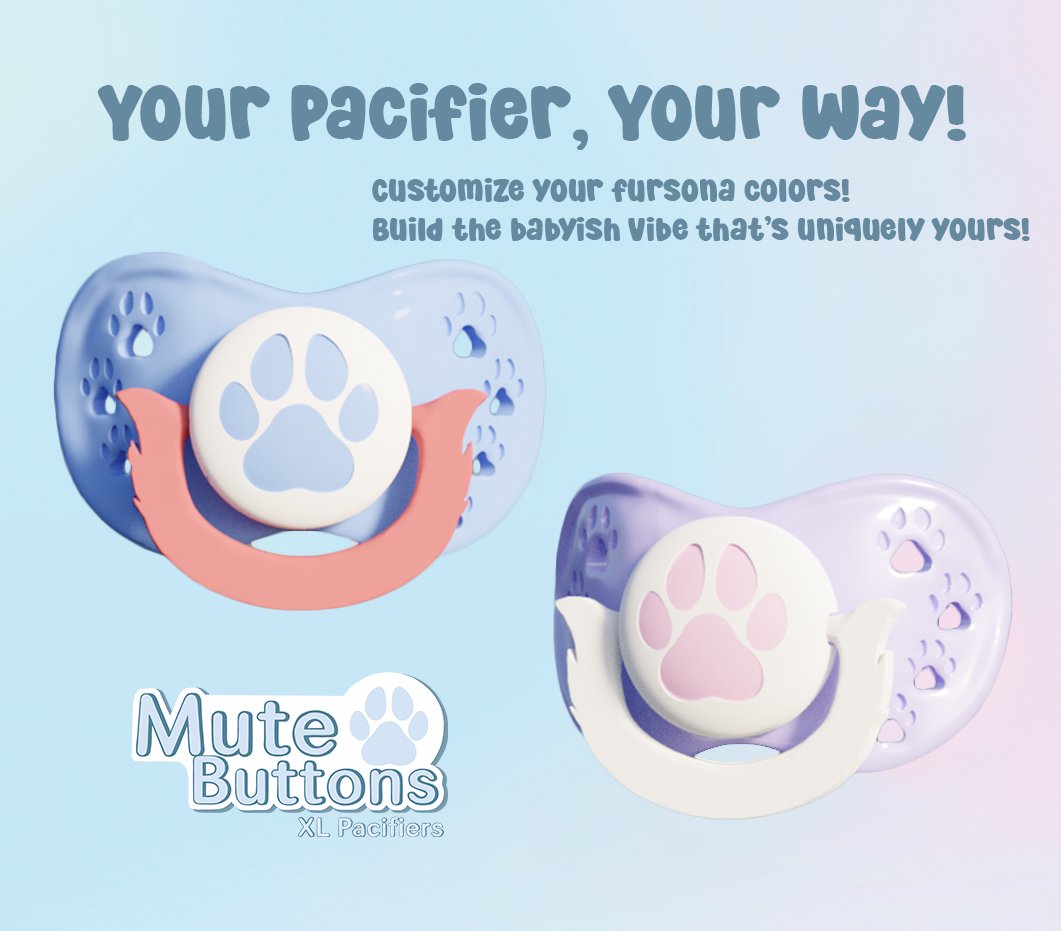 MuteButtons's tweet photo. Express yourself with our fully customizable XL pacifiers! https://t.co/cRXHj6oKz1