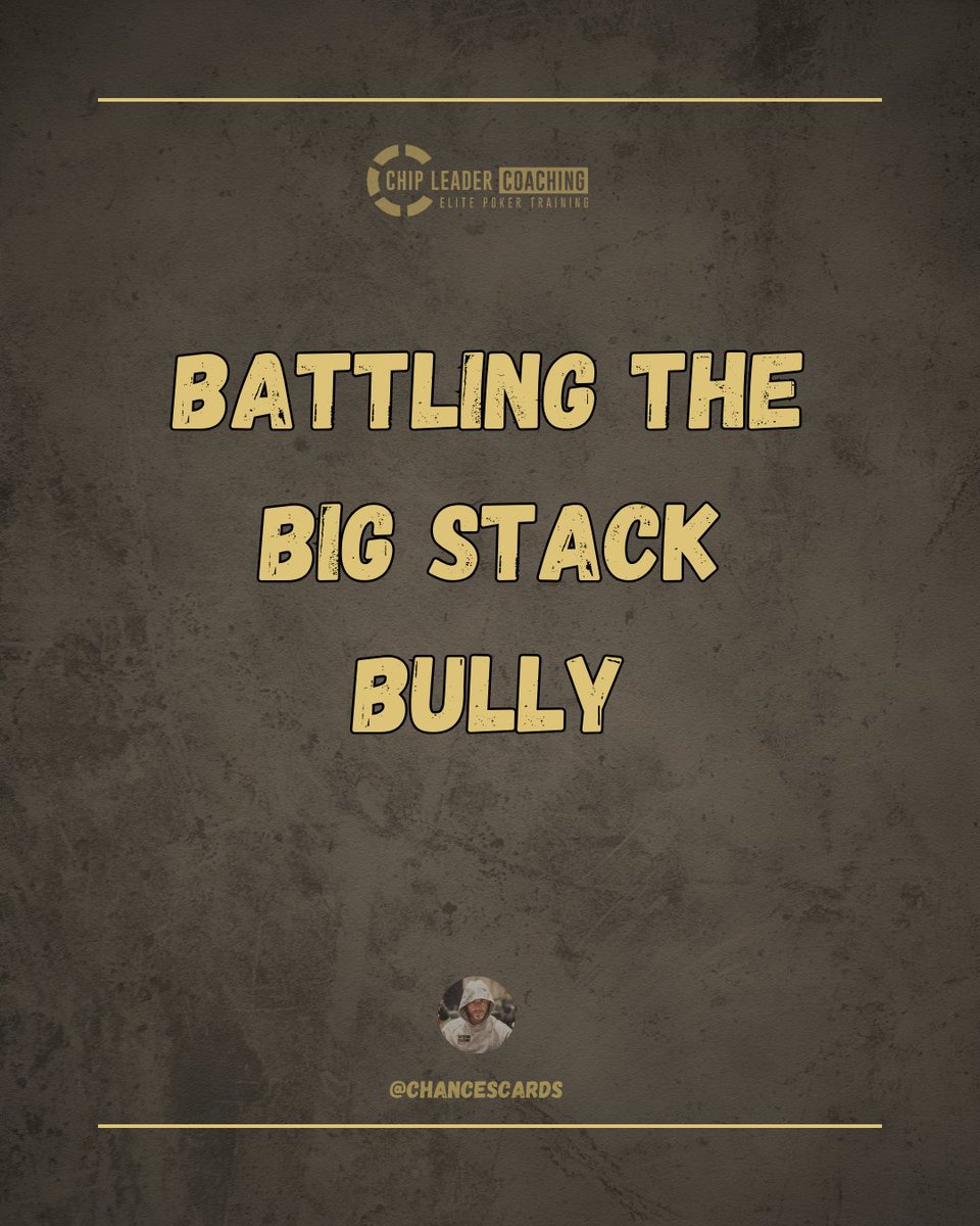 Ever wonder why some big stacks seem to attack you relentlessly in tournaments? 🤔 

Let's break down how to handle big stack pressure without tilting.

THREAD🧵