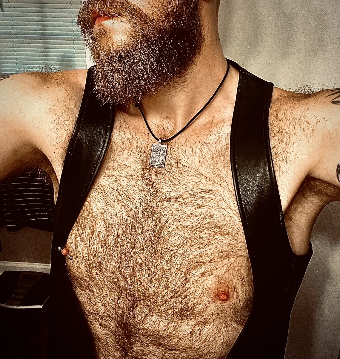 Southern_Queer's tweet photo. Iโm going to need a smaller vest Iโm afraid. The #leather struggle is real. My local leather maker is really going to love this weight loss journey Iโm on.
#kink #kinky #gayleather #leathermen #leatherman #gay #gayatl #gaytl #gaykink #leatherboots #chest #leathervest #barvest https://t.co/zc6jdsfHCn