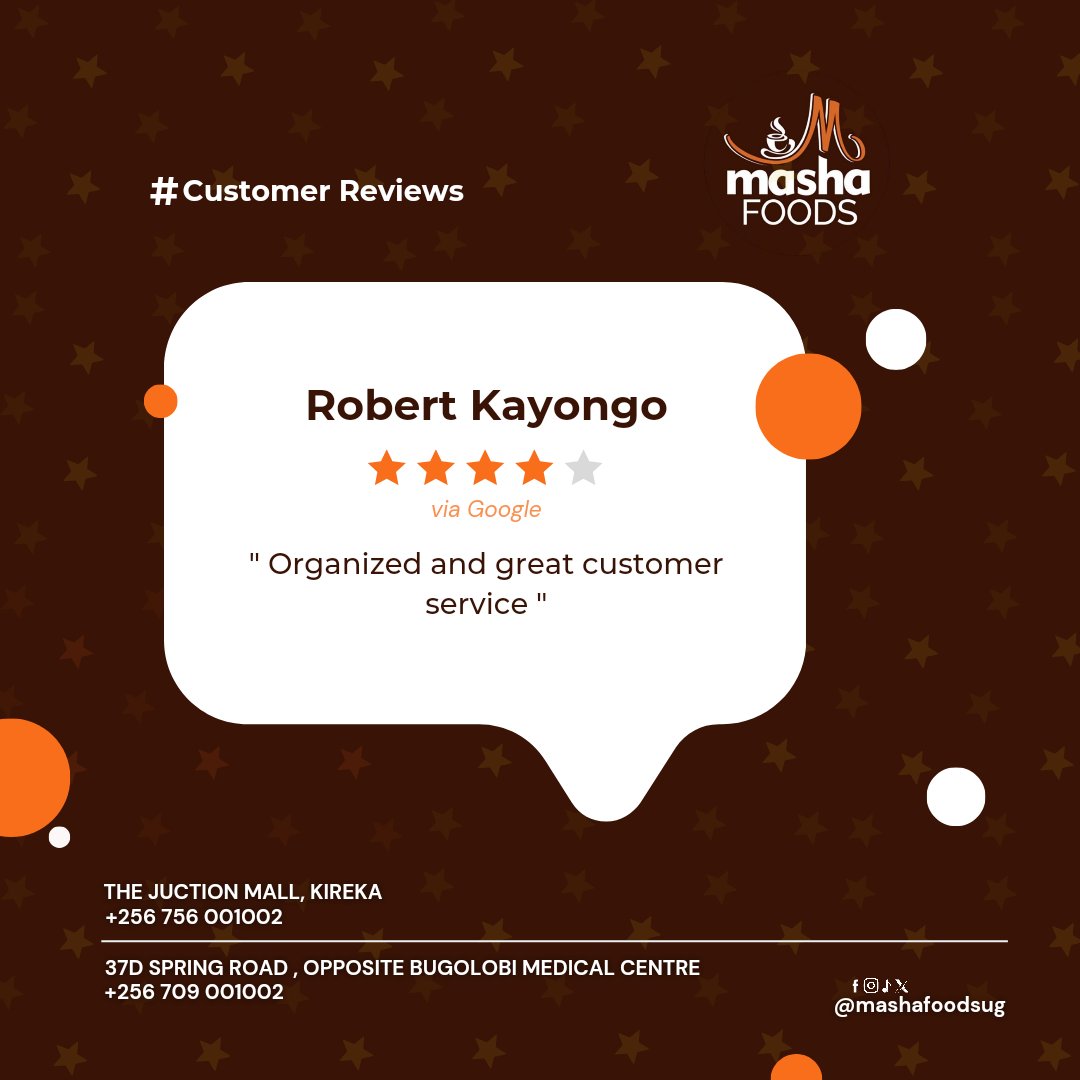 Your opinion matters to us! 
#YourVoiceCounts 
#Mashafoods