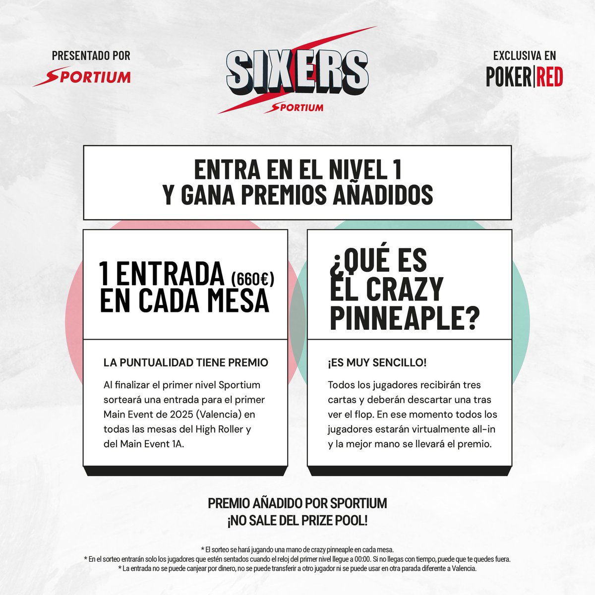 ¡¡El lunes comienza la final de la segunda temporada de SIXERS!!😍

¡¡Comienza ahora uno de los últimos satélites con el DOBLE GTD!!🔥

¡¡Últimos días para conseguir tu entrada!!🍀