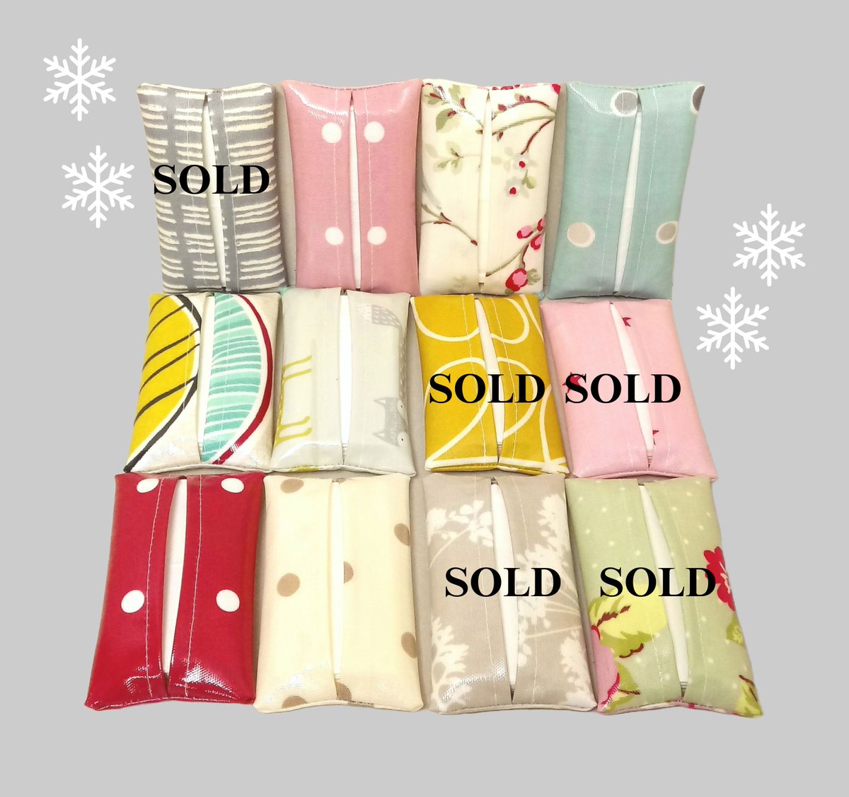 kernowclaire1's tweet photo. Tissue holders with tissues included, handmade in oilcloth. Last ones remaining for Christmas. Perfect for a pocket or handbag. #handmadeincornwall #handmadeintheuk #giftideas #sellingfast #etsyshop #tissueholders https://t.co/TobZ0chZKZ https://t.co/oUD68NEg0d