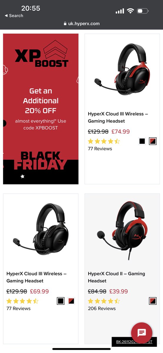 Giving away a HyperX Cloud III Wireless headset to celebrate the Black Friday sale (Link Below)

🚨 RT + Follow to enter!