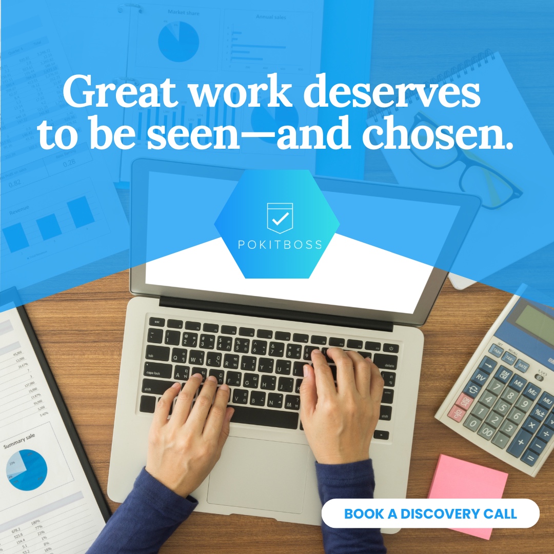 pokitboss's tweet photo. Your Work Deserves the Spotlight! ❤️

You put so much into what you do—now it’s time to make sure people see it. 

We're here to showcase your great work so that clients choose you with confidence. Ready to make your mark? Book a discovery call at https://t.co/w3cY3D4gtM and l... https://t.co/Nr42VZOOEQ