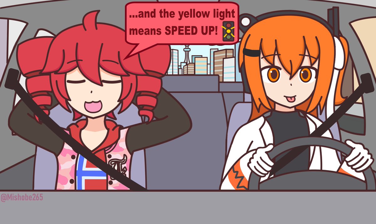 Mishobe265's tweet image. Teaching a robot to drive! 
#AdachiRei #足立レイ 
#KasaneTeto #重音テト
(gif version in replies)
