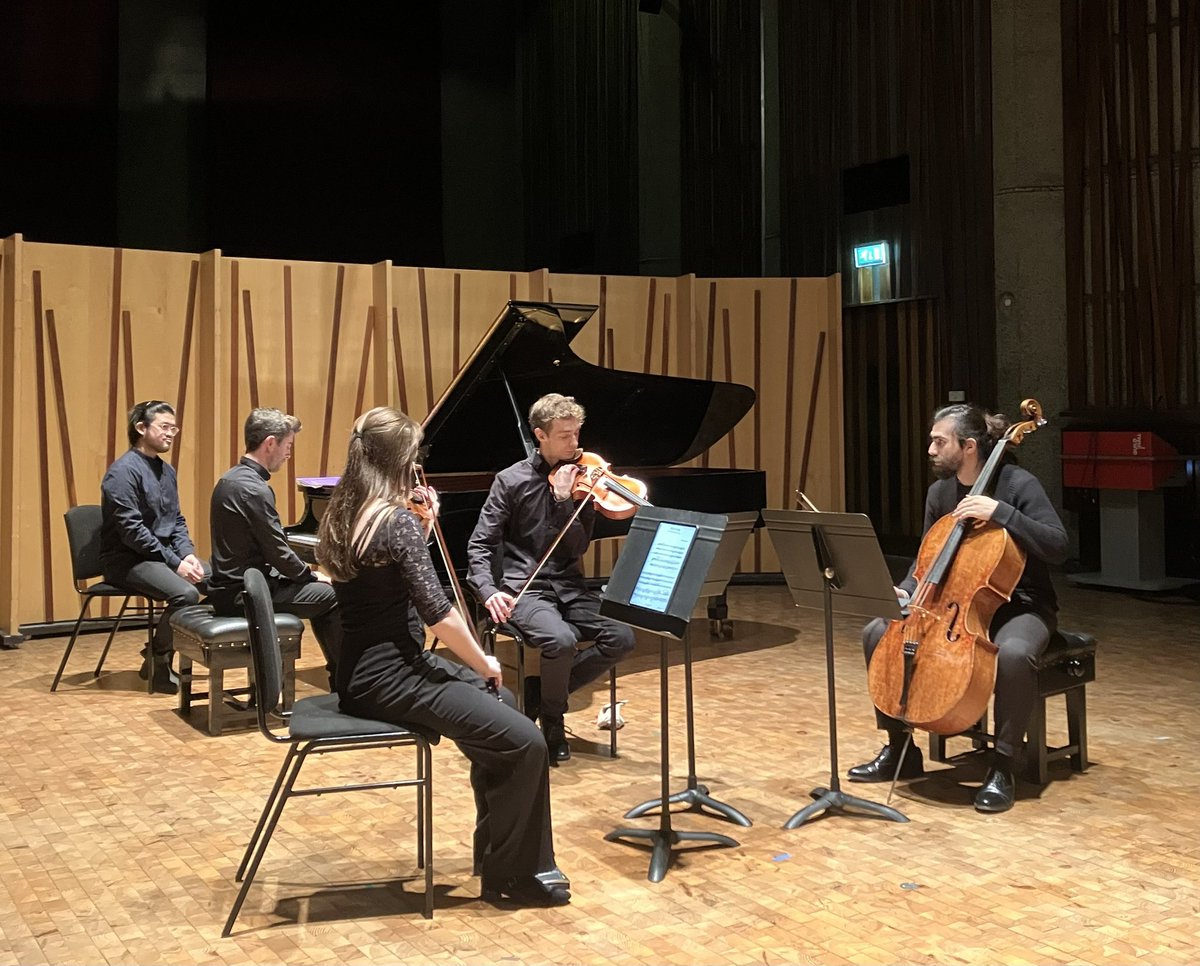 carolinefrmus's tweet photo. Fauré Trio and Leleu Piano Quartet played beautifully by @Aoyarzabalpiano &amp; @guildhallschool students tonight - loved it! https://t.co/OOcBc9mK8p