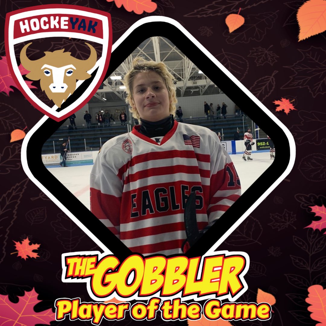 YouthHockeyHub's tweet photo. Gobbler 
Bantam B1

Eden Prairie > White Bear Lake (3-2)

Player of the Game
Hudson Hirsch (2g)

#gobbler24 https://t.co/iEEcArkyQt