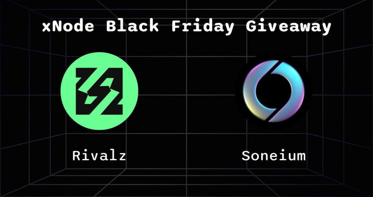 xNodePro's tweet photo. Greetings, noderunners!

We are announcing a giveaway for 10 Soneium and 10 Rivalz.

Giveaway conditions:
1) At least one active node on https://t.co/Av0LN0btSh (snapshot will be taken on December 10)
2) Subscribe to https://t.co/ICQR0TeBsd

To participate, fill out the google form. https://t.co/APXRLnzzIV

Good luck to everyone. Results will be posted on December 10 on https://t.co/ICQR0TeBsd.