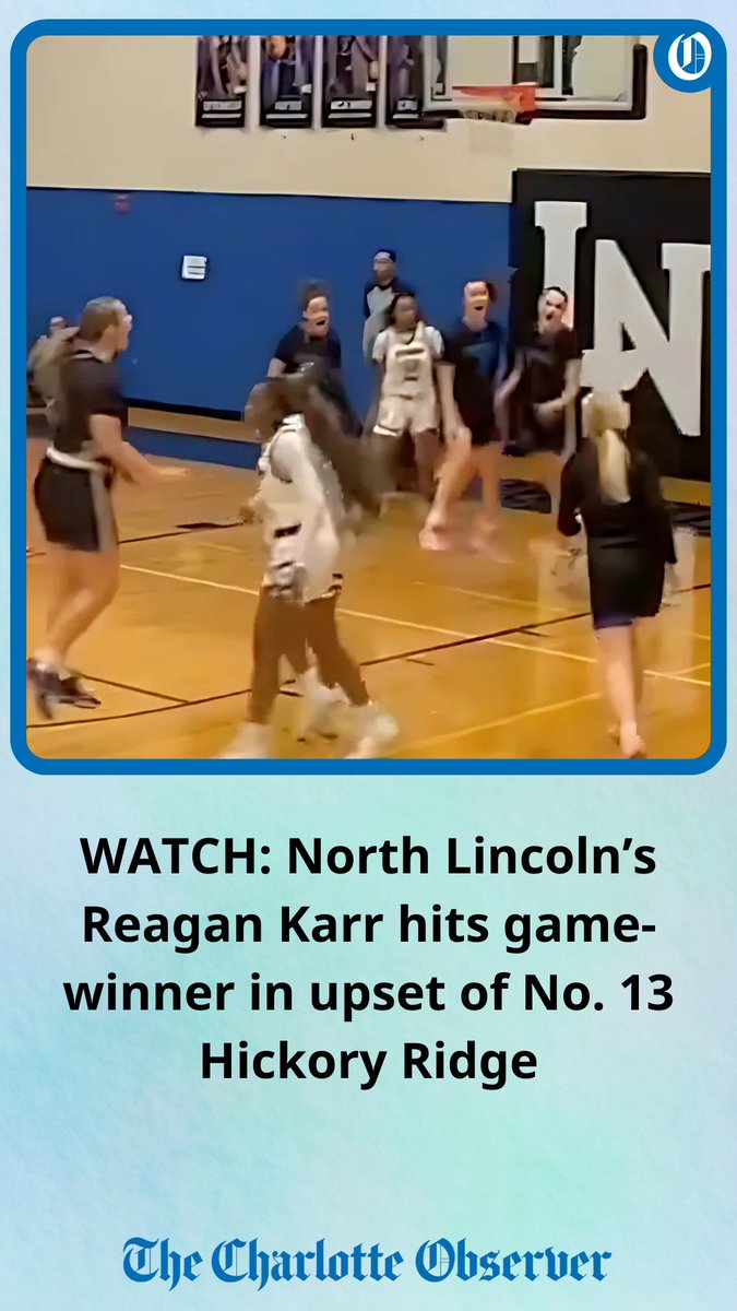 WATCH: North Lincoln's Reagan Karr hits the game-winning 3-point shot to upset Sweet 16 No. 13 Hickory Ridge at the <a href="/Phenom_Hoops/">Phenom Hoop Report</a> Lakesgiving Classic

charlotteobserver.com/sports/high-sc…