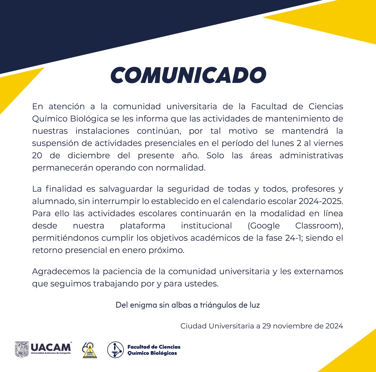 📷 #Atención #ComunidadFCQB