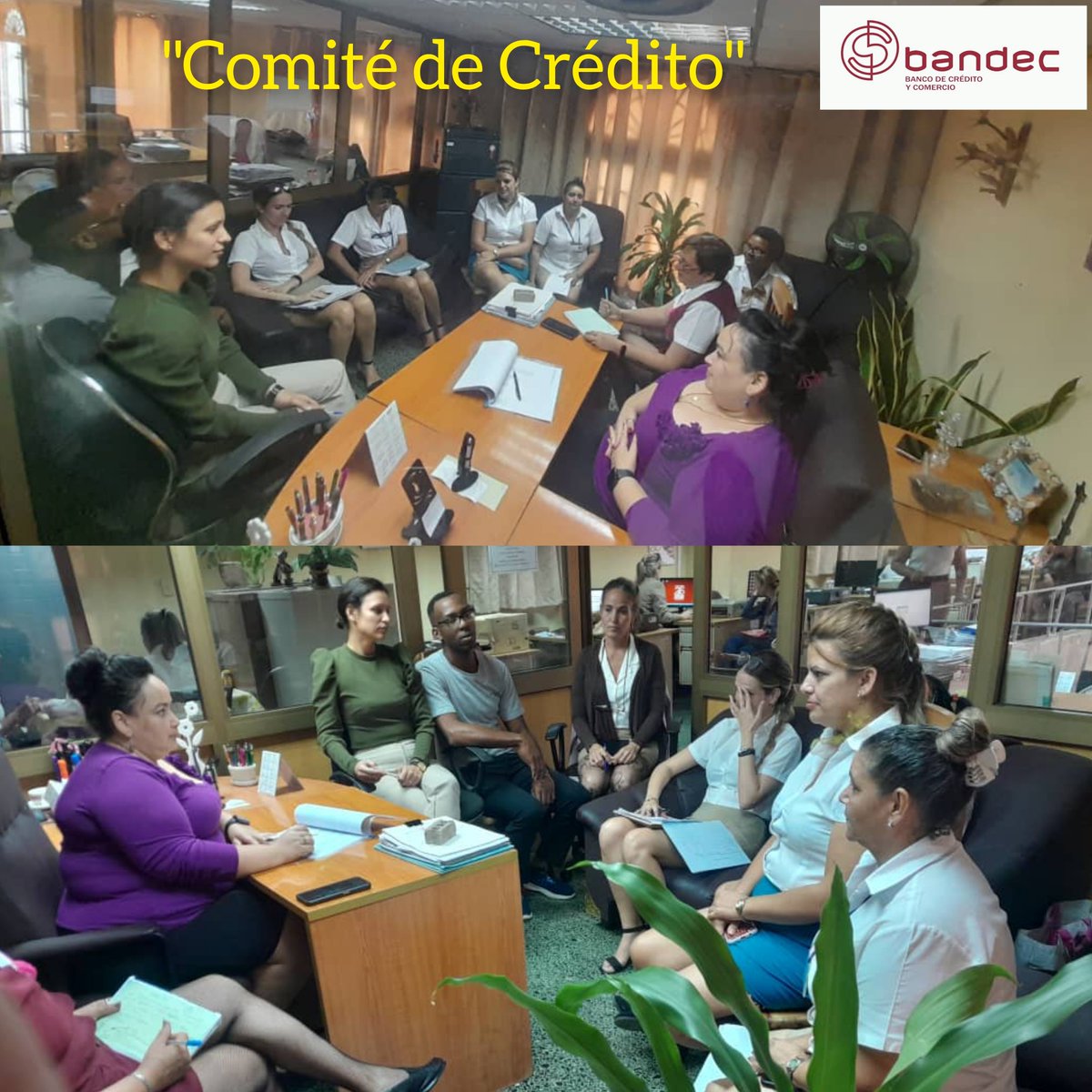 yenerisgomezl's tweet photo. #Sucursal3471NoSeDetiene👇
📣Chequea el Comité de Crédito el acuerdo de, exponer las gestiones realizadas con el vencido, en aras de no cerrar con vencido y se aprueban 3 financiamientos de créditos personales y 1 capital de trabajo a empresa. 
#BandecNoSeDetiene
#UnidosXCuba https://t.co/EKKm54lepI