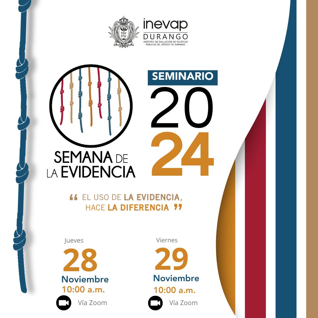 inevap_dgo's tweet image. 👌Con éxito se llevó a cabo el Seminario virtual  organizado por el #Inevap ✅

🤎La #SemanadelaEvidencia reúne desde 2016 a centros de investigación, entidades públicas, empresas, ONG y otras redes, para realzar la #importancia de la generación y uso apropiado de la #evidencia.