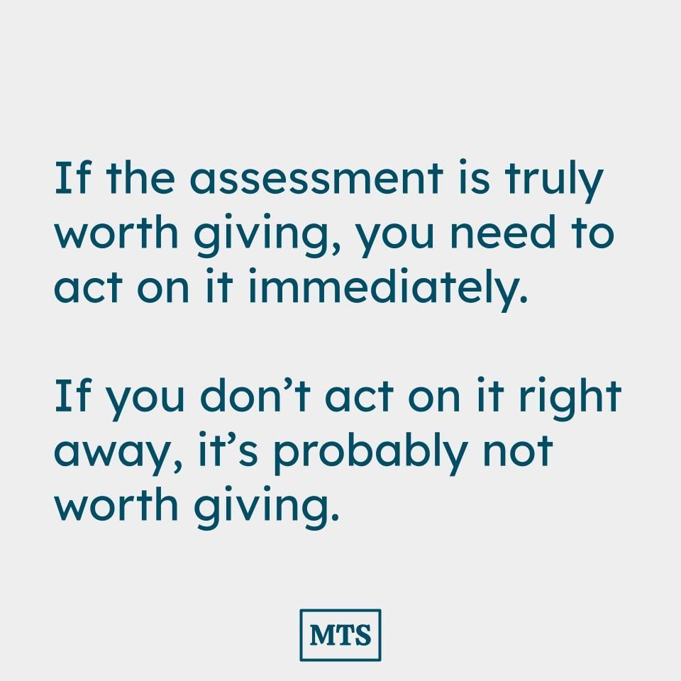 SustainTeaching's tweet photo. If you don't act on the assessment right away, it's probably not worth giving in the first place. #MakeTeachingSustainable #teachersofinstagram #teachersfollowteachers https://t.co/bARSdosor1