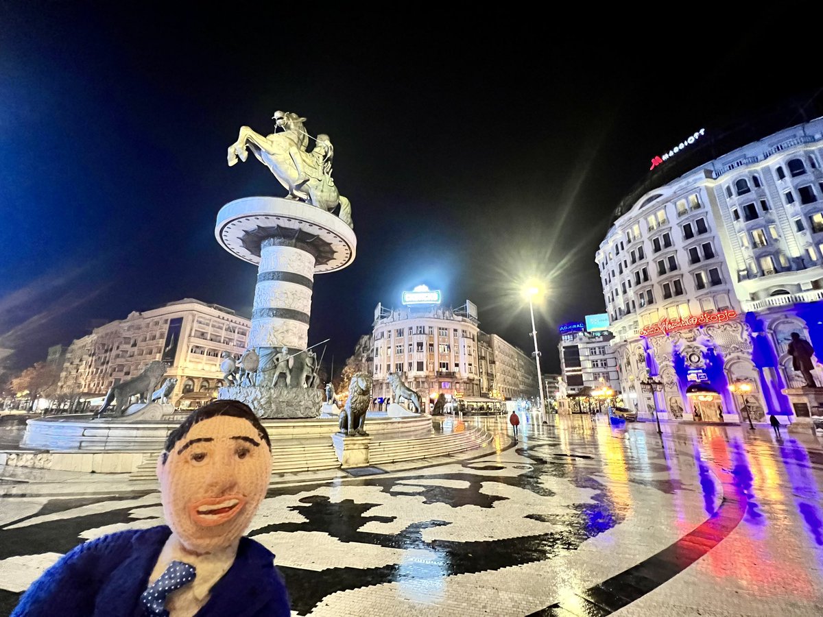 I’m in Skopje, Macedonia - home of Alexander the Great, who, fun fact, has the same middle name as Winnie the Pooh 🇲🇰 jimmycarr.com