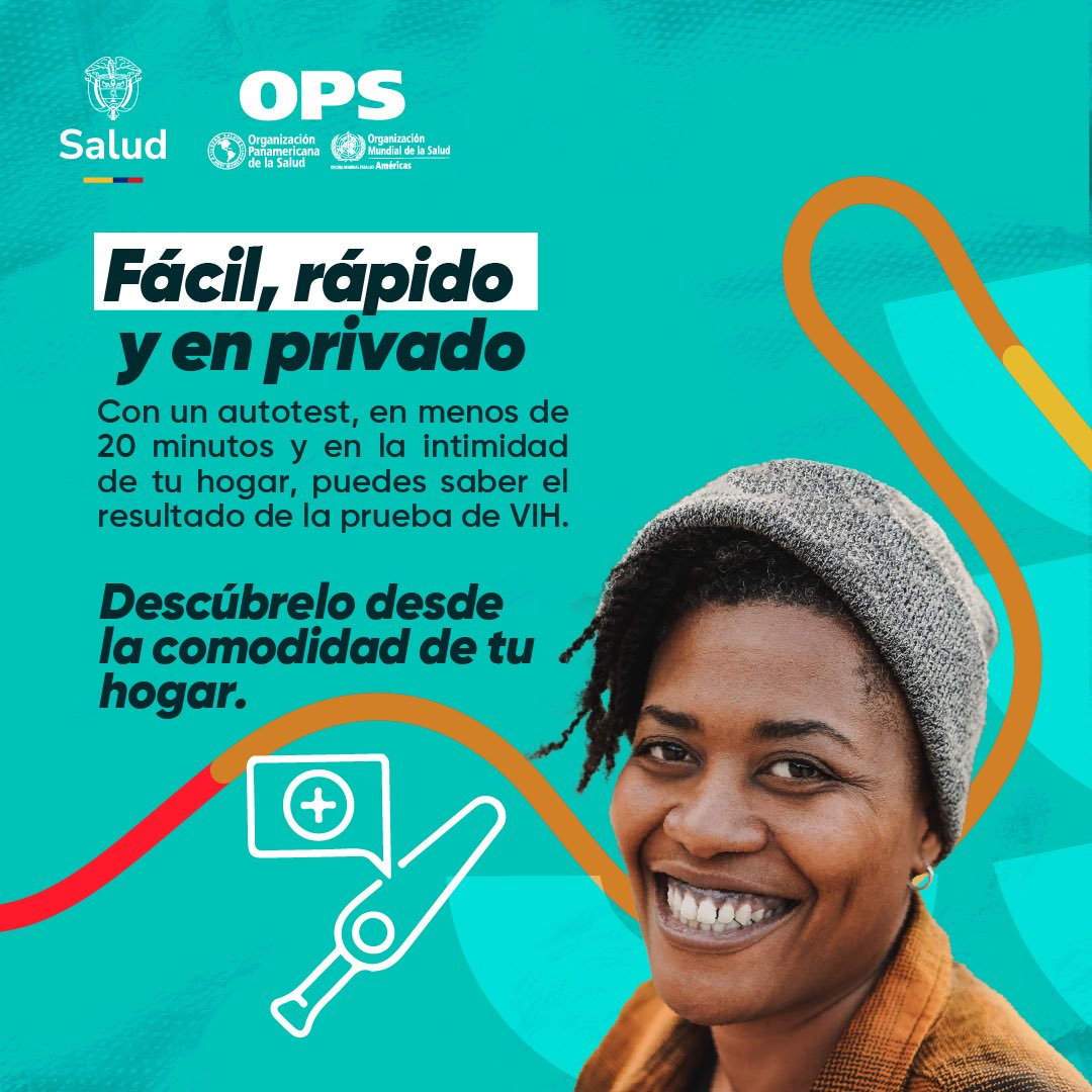 MinSaludCol's tweet photo. Tomar el control de tu salud nunca ha sido tan fácil. 💙 Con el autotest de VIH, puedes saberlo en casa, de manera rápida y segura.
Para más información, visita https://t.co/8Js1fSaNdp
#AutotestVIH #Haztelaprueba #ColombiaTieneQuienLaCuide https://t.co/L3MMB4vy9z