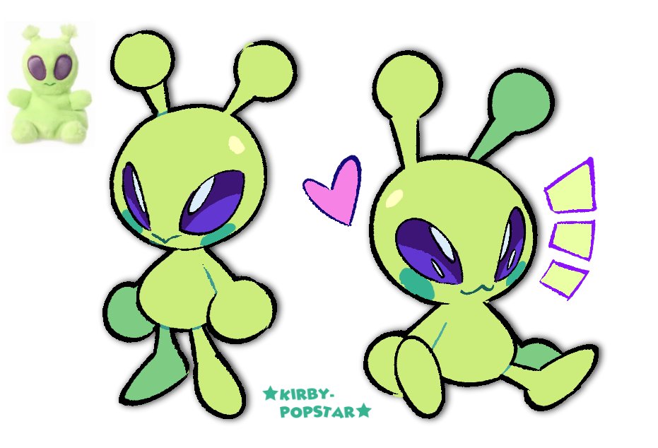 Kirby_Popstar_'s tweet image. Silly alien 
inspired on a alien plushie that i own lol