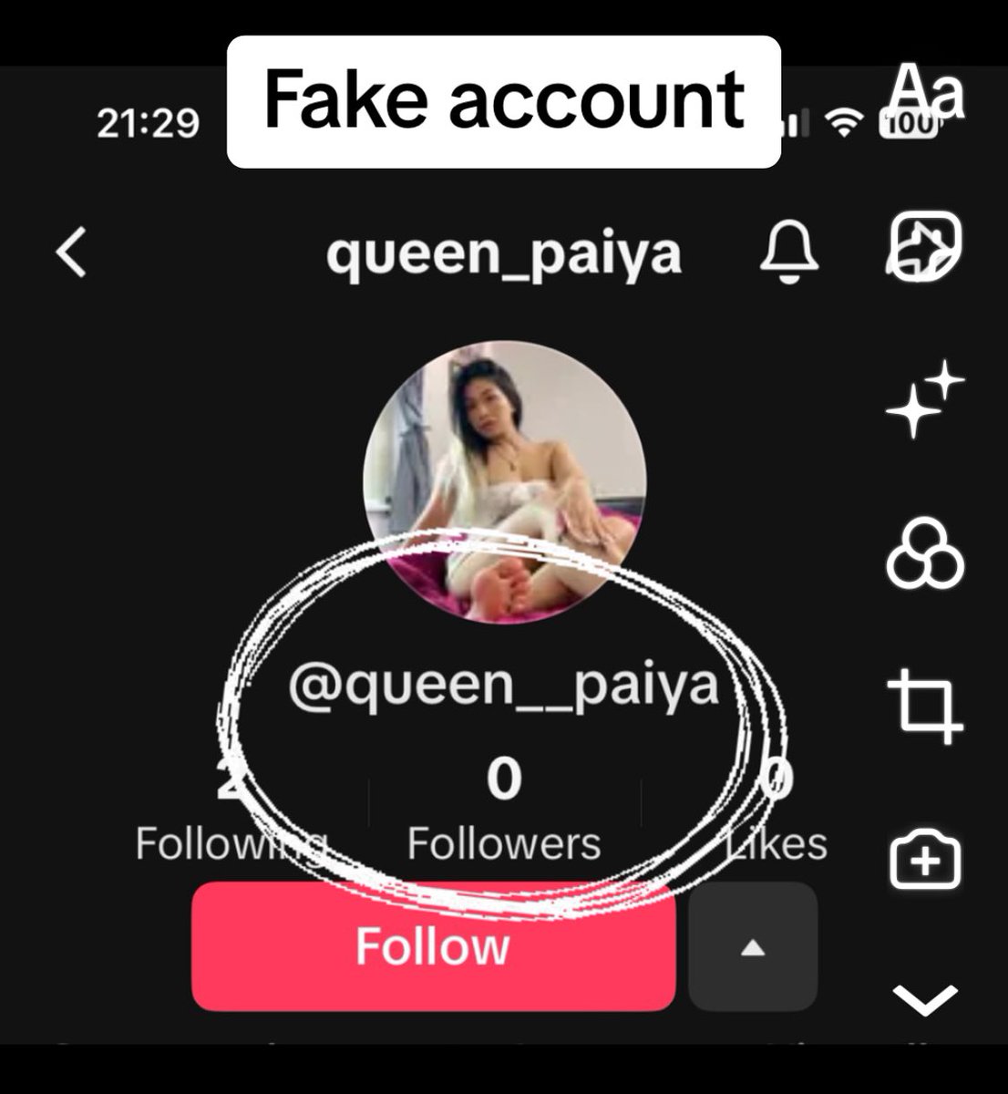pai__ya's tweet photo. Somebody fake to be me! Please report this account https://t.co/Frd0HA7jE5