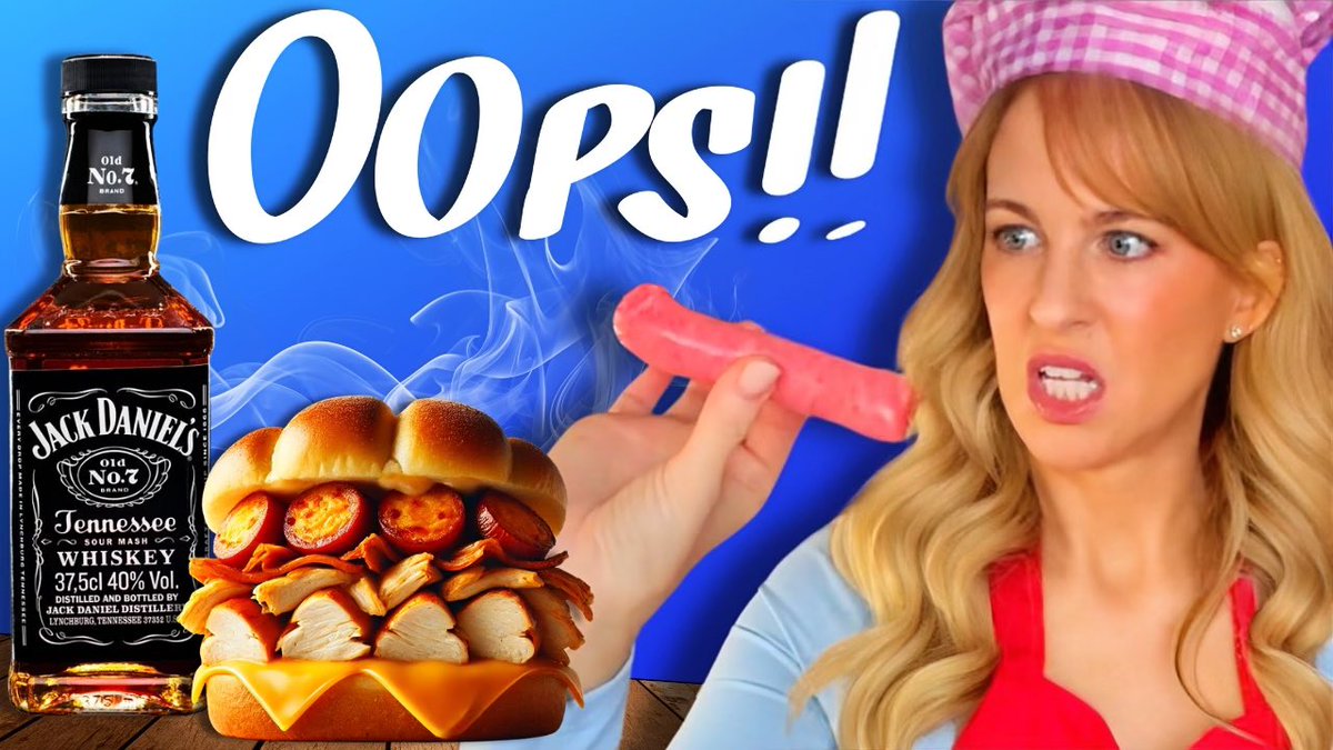 Dianodrama's tweet image. Mistakes were made… 🤦‍♀️ Irish Girl Tries Cooking a Spicy Fried Chicken Sausage Sandwich While Drinking Jack Daniels 🍗🔥🥃  youtu.be/nmzVMUMSLLE?si…