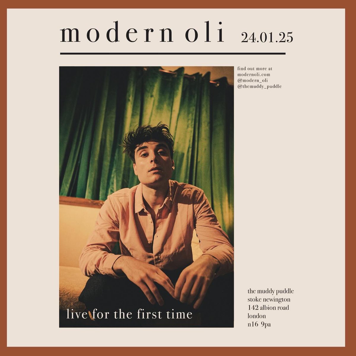 The start of a new adventure. Handful of tickets left right here: tinyurl.com/modern-oli-live