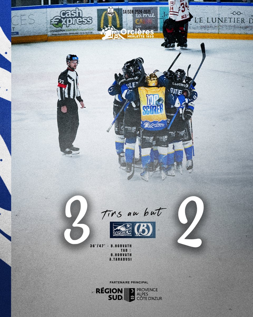 La victoire dans le derby ! 🔥
Un Balint Horvath et Antti Karjalainen des grands soirs, une équipe plus soudée que jamais et une séance de tirs au but largement gagnée pour finir avec 2 points précieux 💪

Merci à tous pour vos encouragements ce soir 🙏 et à Mardi !!!