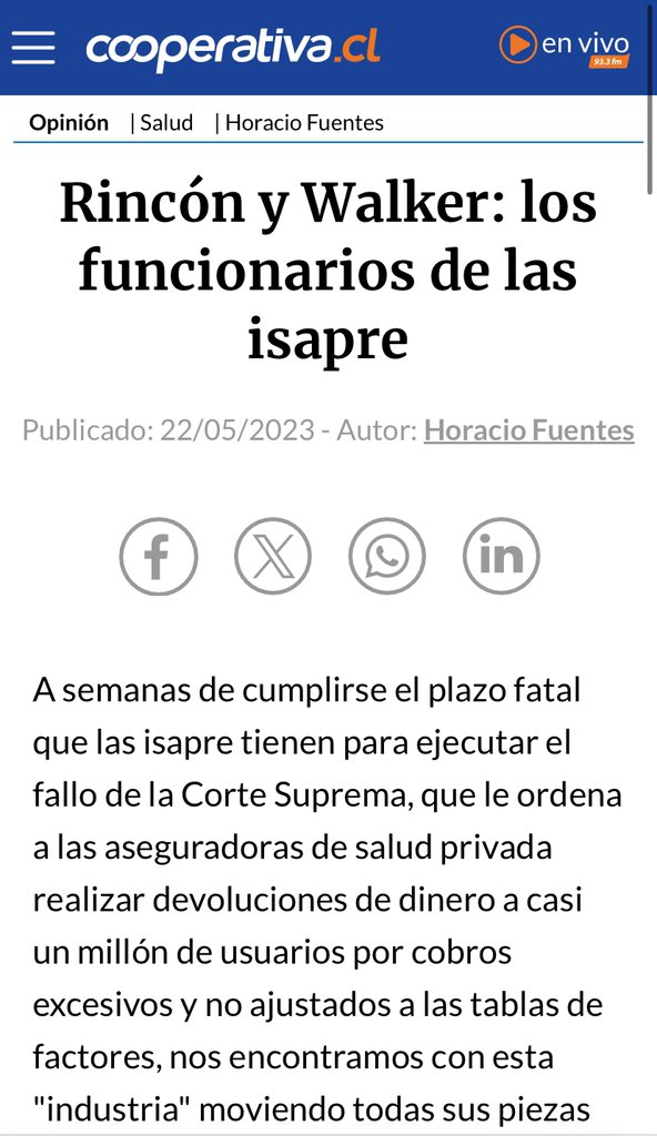 Mándenle saludos a Ximena Rincón los que se están quejando y a todos los parlamentarios que defendieron el sistema que les tiene los bolsillos llenos.  
#Leycortadeisapres #banmedica