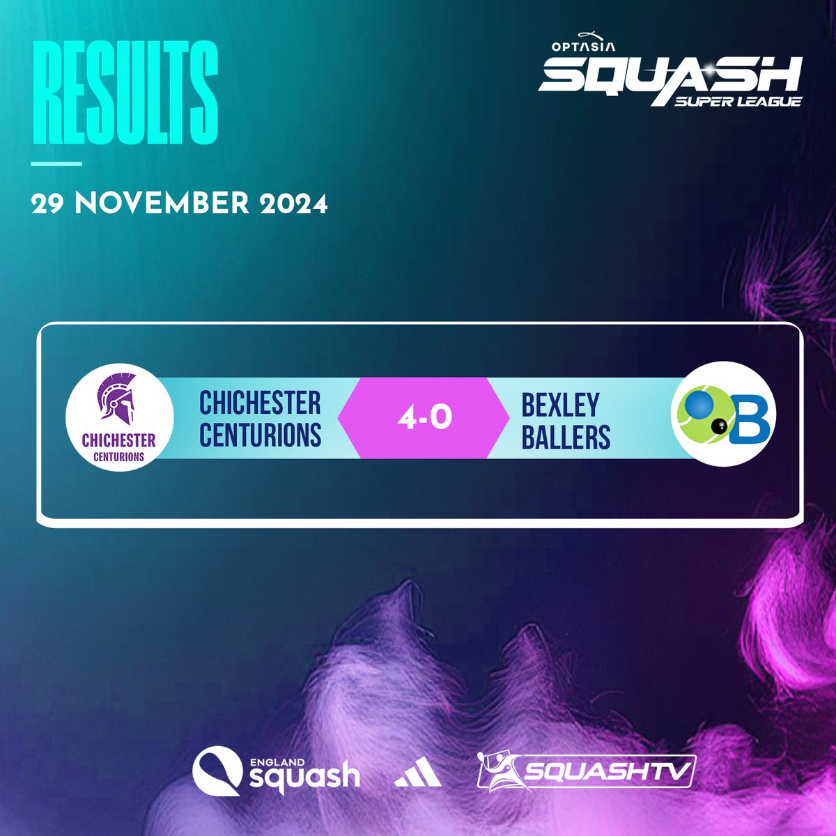 What a performance from the Chichester Centurions 💪

The Centurions record a clean sweep victory over the Bexley Ballers, not dropping a single game all night! 💯

Full report 👉 tinyurl.com/s8wfhz49

#SquashSuperLeague