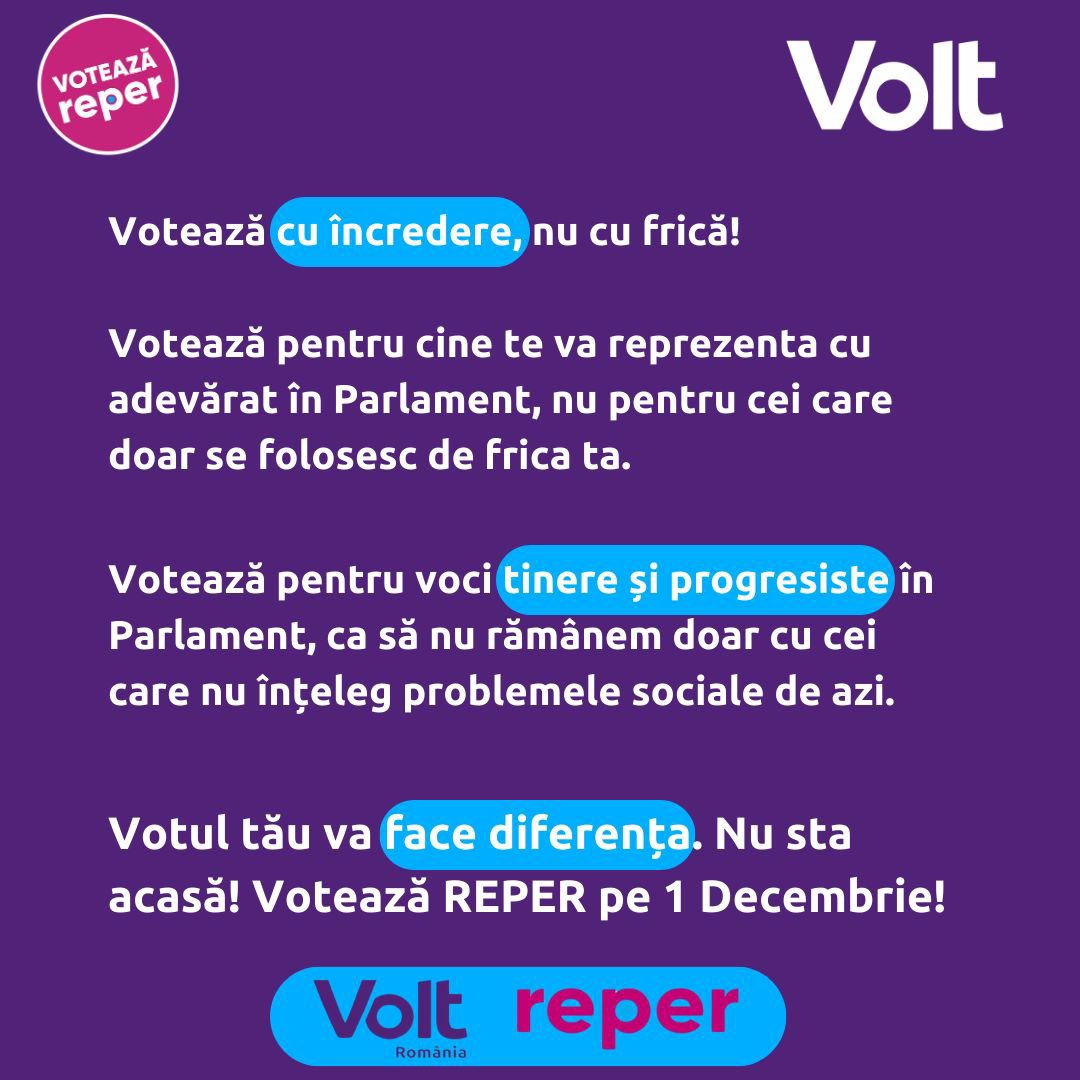 volt_france's tweet photo. 🇫🇷Volt France soutient @VoltRomania !

🗳️ Le 1er décembre, votons pour une Roumanie démocratique. https://t.co/Azieqq7Udy