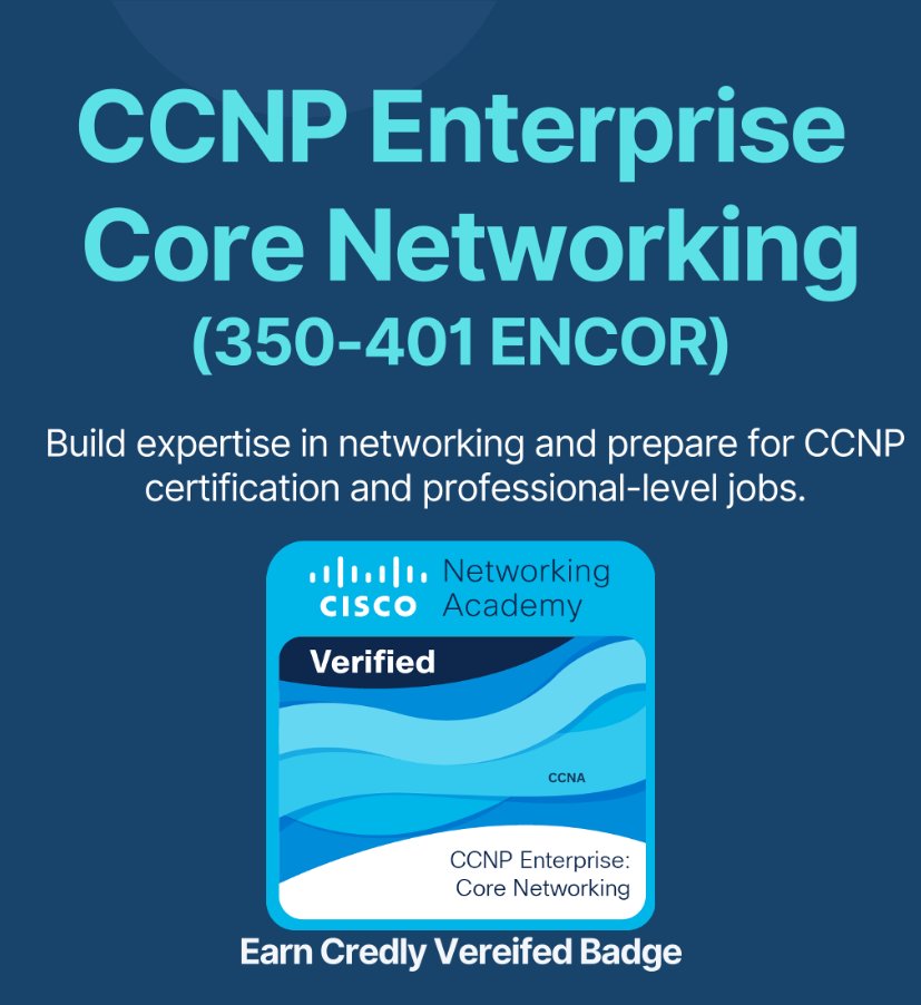 mmusaktk's tweet image. Want a free #CCNP badge verfied by #Credly and #netacad from #Cisco?

Register here: netacad.com/courses/ccnp-e…

More details here: youtu.be/i7JhrABOJNk