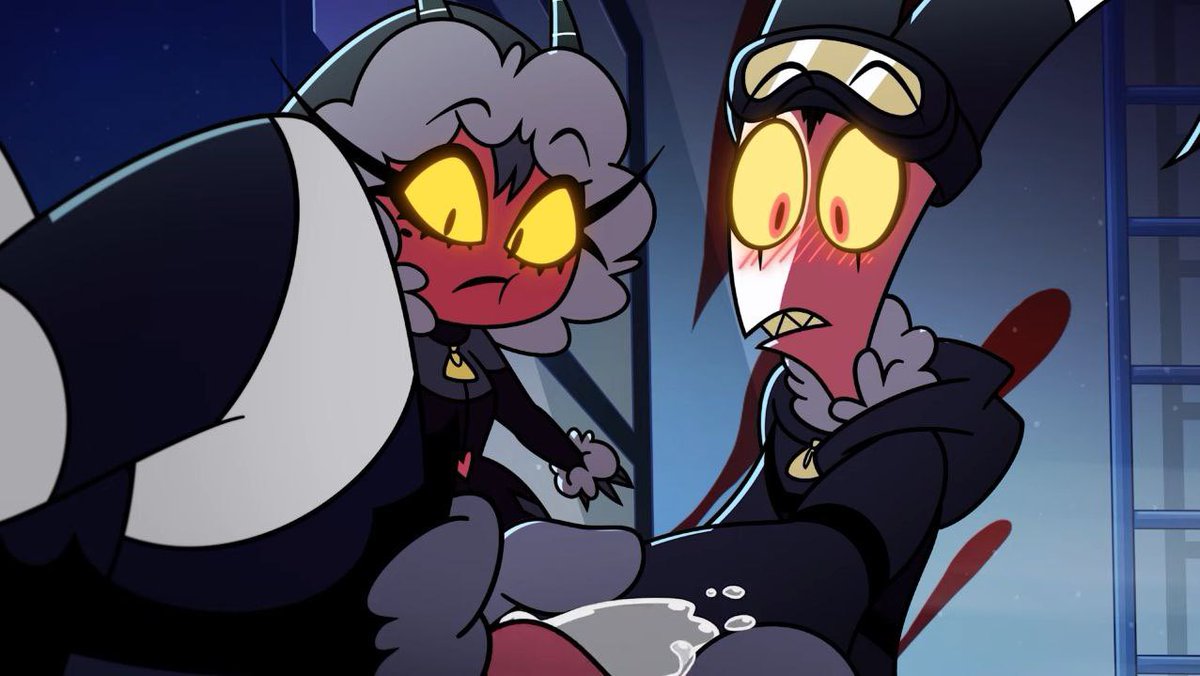LaelAraina's tweet photo. Millie when she finds her husband making out with Blitzø
#HelluvaBoss #Millie #Blitzo #Moxxie #Blixxie #Bloxxie #polyimps https://t.co/Gmop5iKzB9