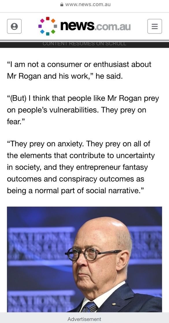 Can’t help it Kim but if I take out “Mr Rogan” and replace with “intermittent power”  erroneously termed renewable then you would have delivered a very honest insight from the ABC. It would be a marvellous prelude to an honest documentary on the intermittent swindle industry.