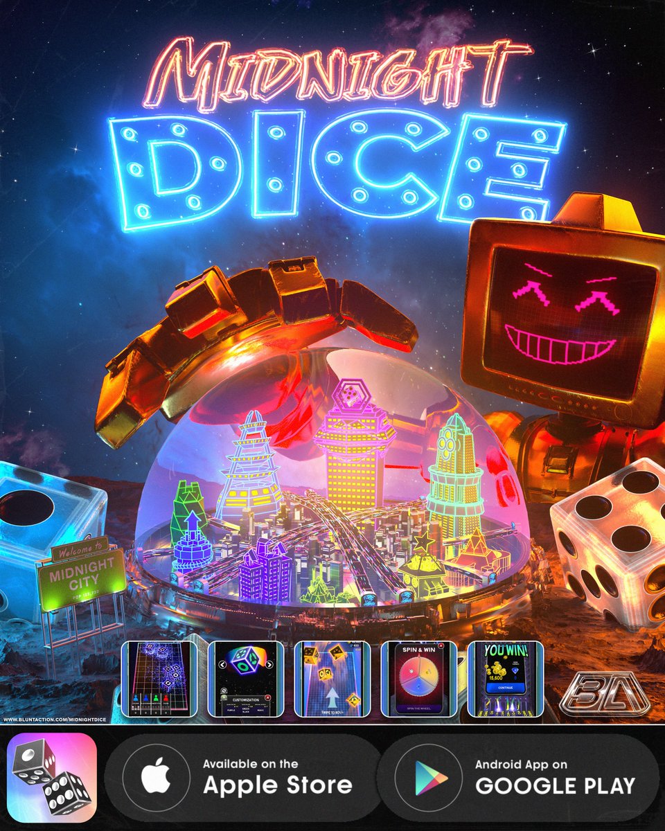 We've recently released our first official game called Midnight Dice for iOS and Android, go play for free now and see if you can beat Robo-Jones!