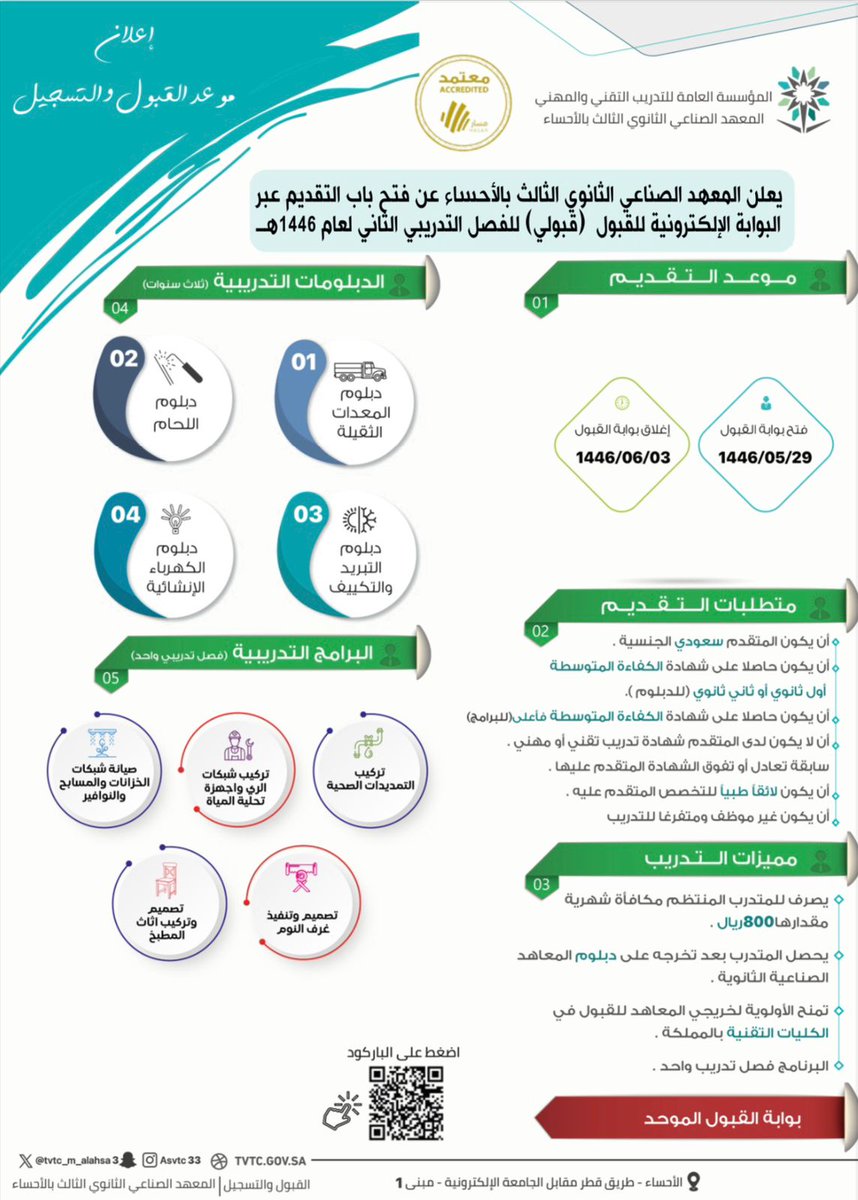المعهد الصناعي الثانوي الثالث للبنين بالأحساء tweet media