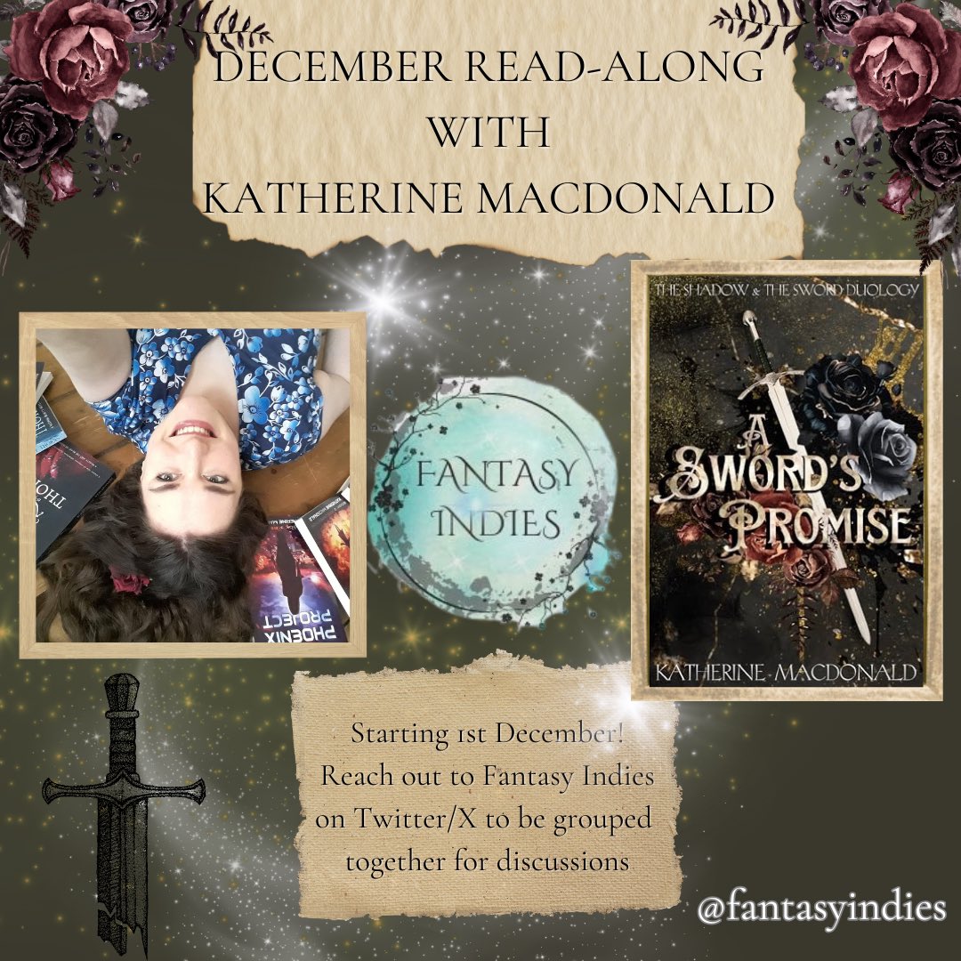 Fantasy Indies (@fantasyindies) on Twitter photo ๐ December Readalong! ๐
We are excited to host a read-along for A Swordโs Promise by <a href="/KateMacAuthor/">Katherine Macdonald</a>! If you want to participate, comment below & we will get you sorted into our group chat. Starts 1 December!
Love,
The Faeries at FI
<a href="/LydiaVRussell/">Lydia V Russell</a> & <a href="/ChesneyInfalt/">Chesney Infalt</a> ๐ December Readalong! ๐
We are excited to host a read-along for A Swordโs Promise by <a href="/KateMacAuthor/">Katherine Macdonald</a>! If you want to participate, comment below & we will get you sorted into our group chat. Starts 1 December!
Love,
The Faeries at FI
<a href="/LydiaVRussell/">Lydia V Russell</a> & <a href="/ChesneyInfalt/">Chesney Infalt</a>
