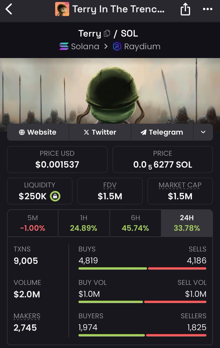 $TERRY in the Trenches. 🚀 The Comeback Will Be Out of This World. Stay Tuned MFRSsss. #TERRY #Solana