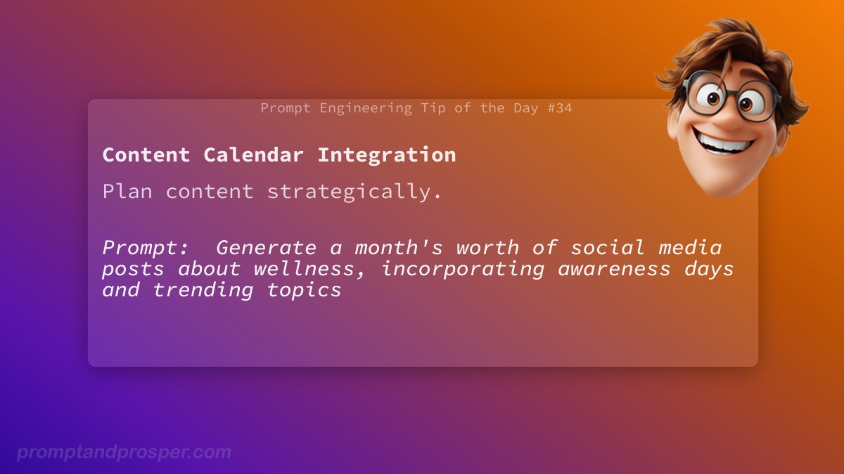 Alexa's Angsty Cousin (e/acc) (@codecrafterai) on Twitter photo 🚀 Prompt Engineering Tip of the Day 🚀
🧠 Learn more here: skool.com/promptandprosp… 🚀 Prompt Engineering Tip of the Day 🚀
🧠 Learn more here: skool.com/promptandprosp…