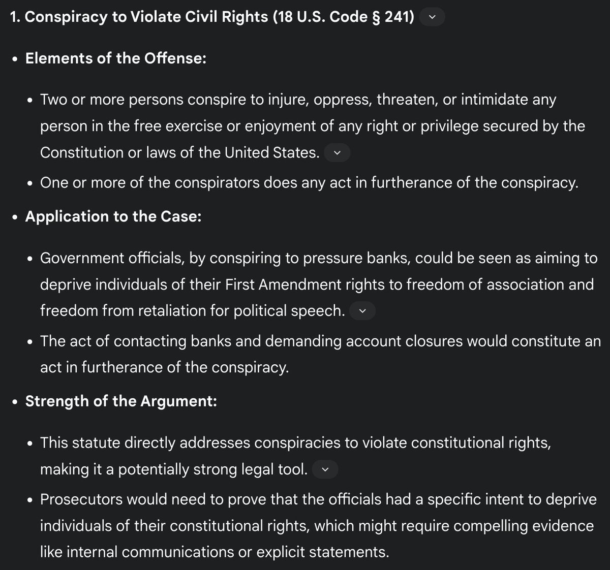 Is debanking one's political enemies a federal crime? https://t.co/Tj5tI1BjMv