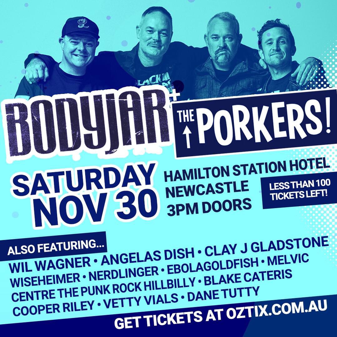 Newcastle! Wil is playing solo today at The Hamilton Station Hotel with Bodyjar, The Porkers &amp; heaps more! Tickets from oztix