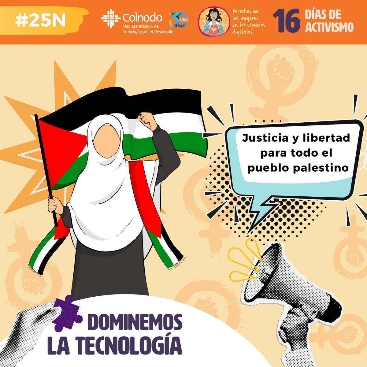 🇵🇸 Hoy, en el Día Internacional de Solidaridad con el Pueblo Palestino, alzamos la voz por la justicia y la libertad. Sigamos luchando por espacios digitales seguros y por un futuro de dignidad para el pueblo palestino. 💪✊