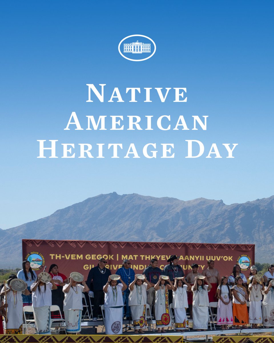 On Native American Heritage Day, we celebrate the rich cultures and many contributions of Native peoples. We will continue to uphold trust and treaty responsibilities, and we will work to strengthen sovereignty and self-determination for Tribal Nations.