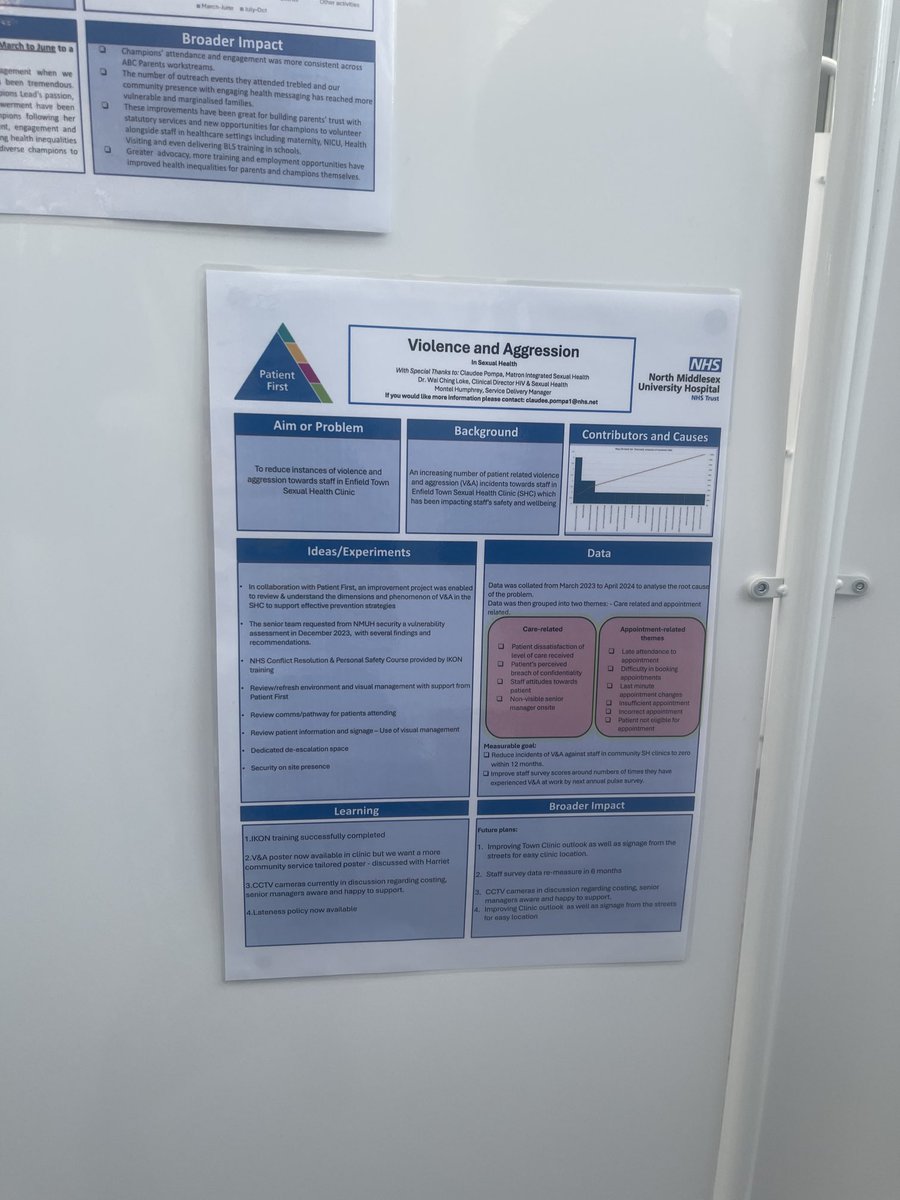 datt_colette's tweet photo. Great to see some of our #WCCD teams with their @NM_Improvement posters today celebrating fantastic improvement work across the organisation.
Well done everyone 👏 https://t.co/AepOODaK56