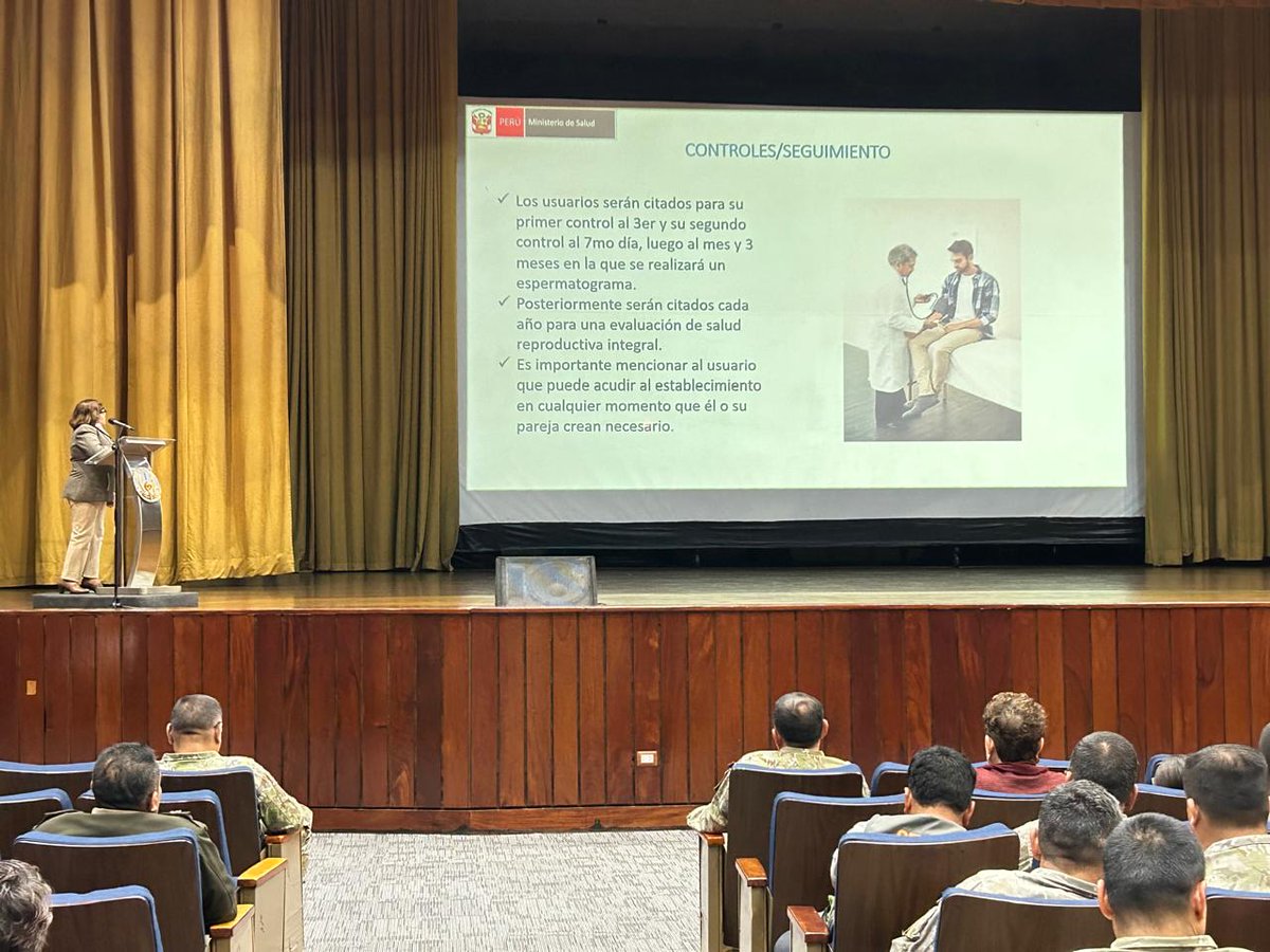 Minsa_Peru's tweet photo. El #Minsa, en coordinación con el Comando de Salud del @EjercitoPeru, realizó un taller de planificación familiar y métodos de prevención de enfermedades de transmisión sexual. Se brindó información a más de 5000 miembros del Ejército sobre la vasectomía como alternativa efectiva de planificación familiar y la importancia de prevenir el VIH. ✅