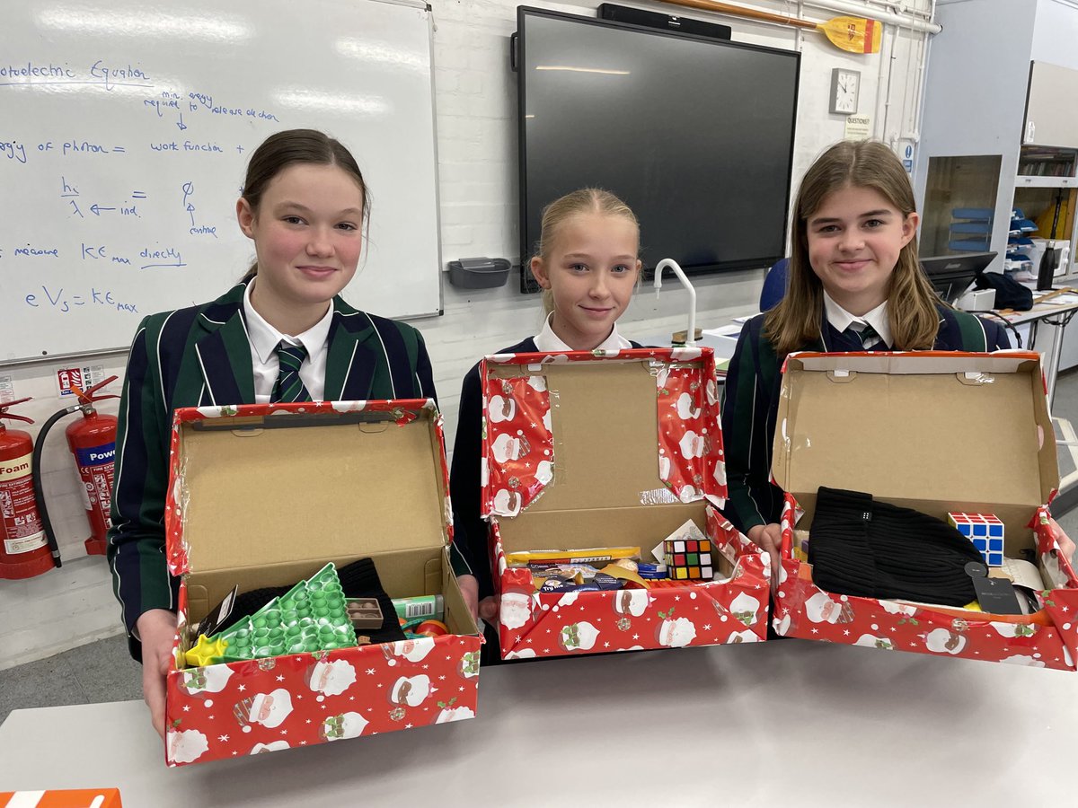 Great effort from Dr. Bosworth’s form preparing shoeboxes for less fortunate children