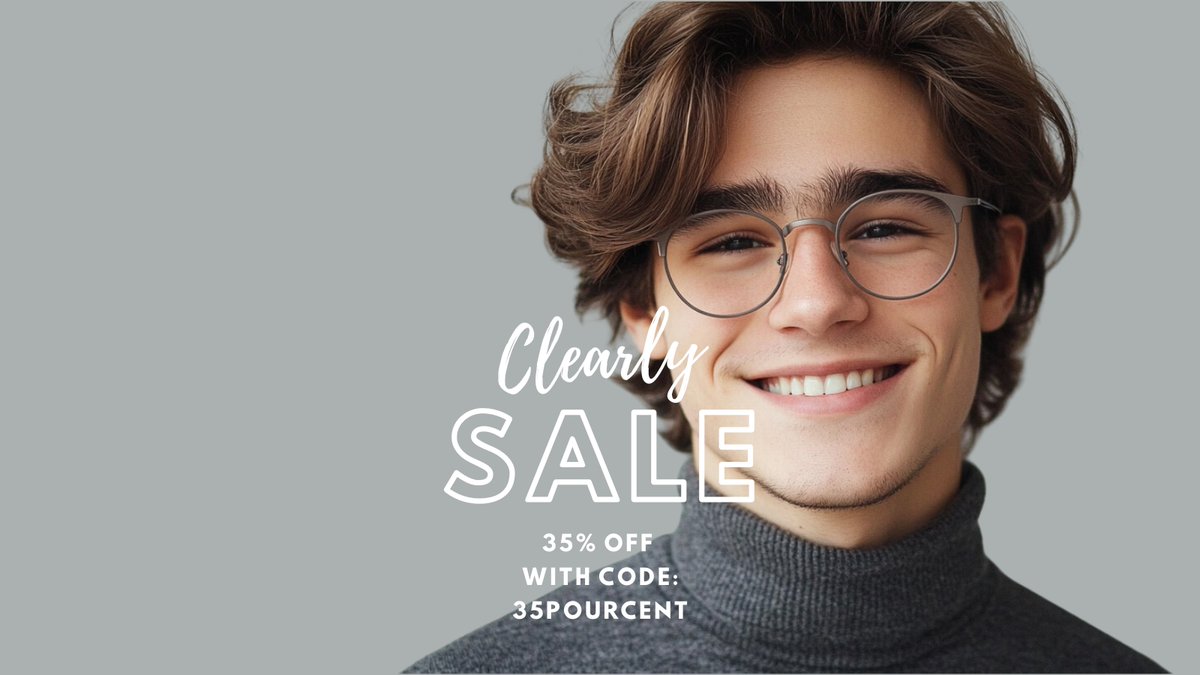 Get 35% OFF your favorites at #clearlyca with code 35POURCENT. Don't miss out on stylish eyewear at a steal! Shop here👉ow.ly/HkKv50UhRzH

#clearlyca #ShopSmart #EyewearSale #StylishGlasses #FashionEyewear #DiscountEyewear #EyewearDeals